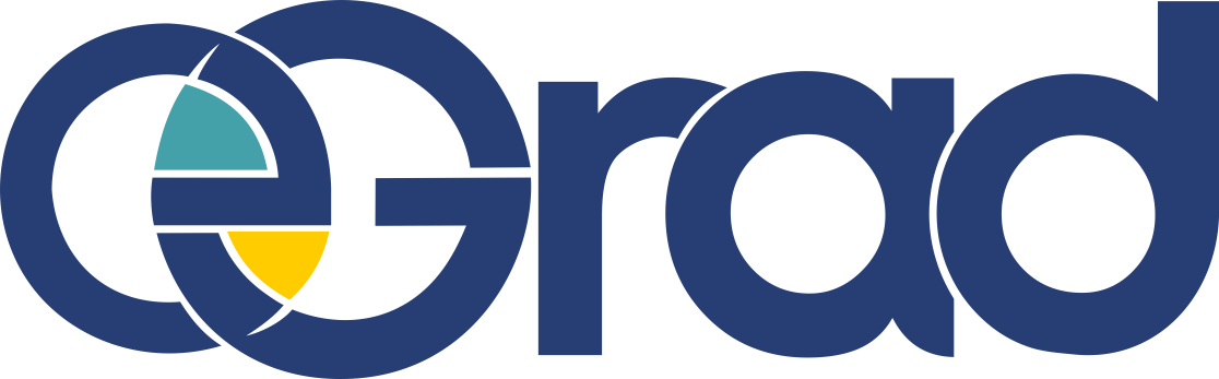 Desain Logo eGrad Background Hitam